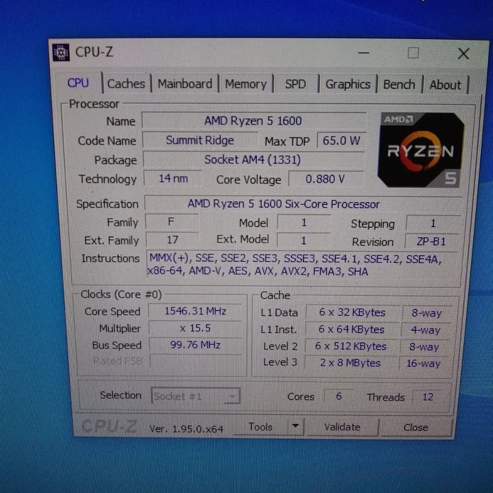 Custom Built Desktop Computer Ryzen 5, 8GB RAM, GT710 2GB, 500GB SSD *Open Box*